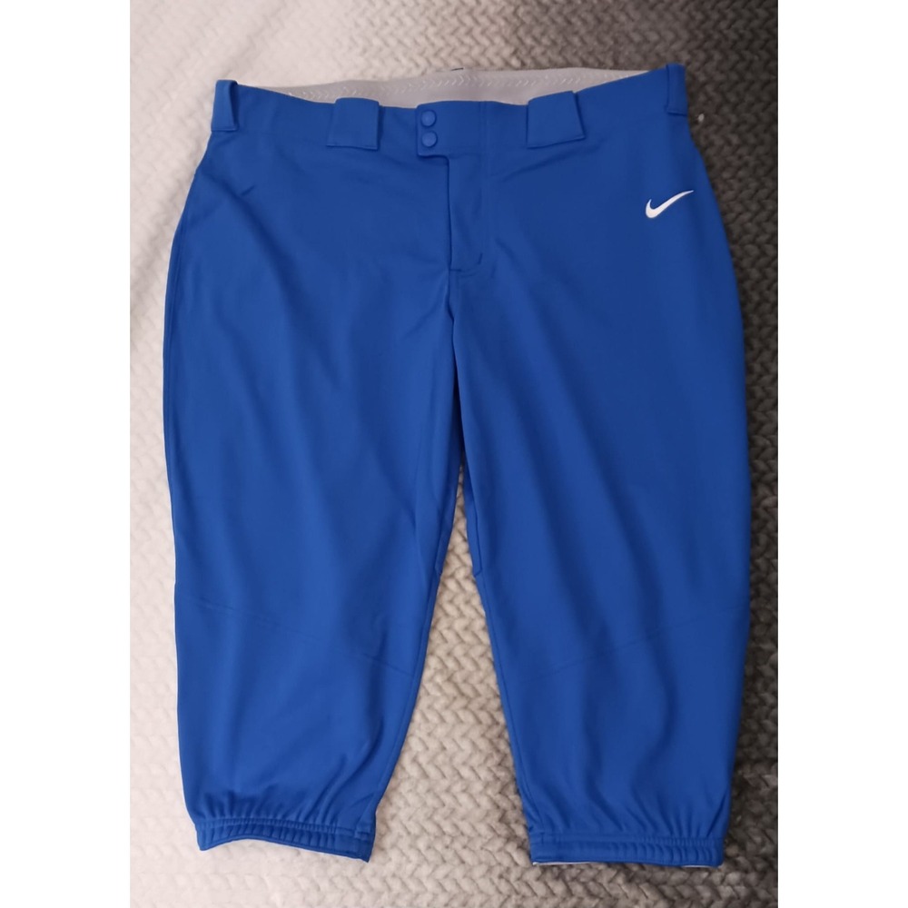 Nike Softball Pants Womens Size XL‎ Blue Vapor 3/4 Length Dri-Fit Baseball NEW